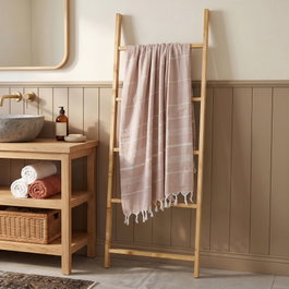 Mijolnir Toalla de playa Fouta Beige y blanco